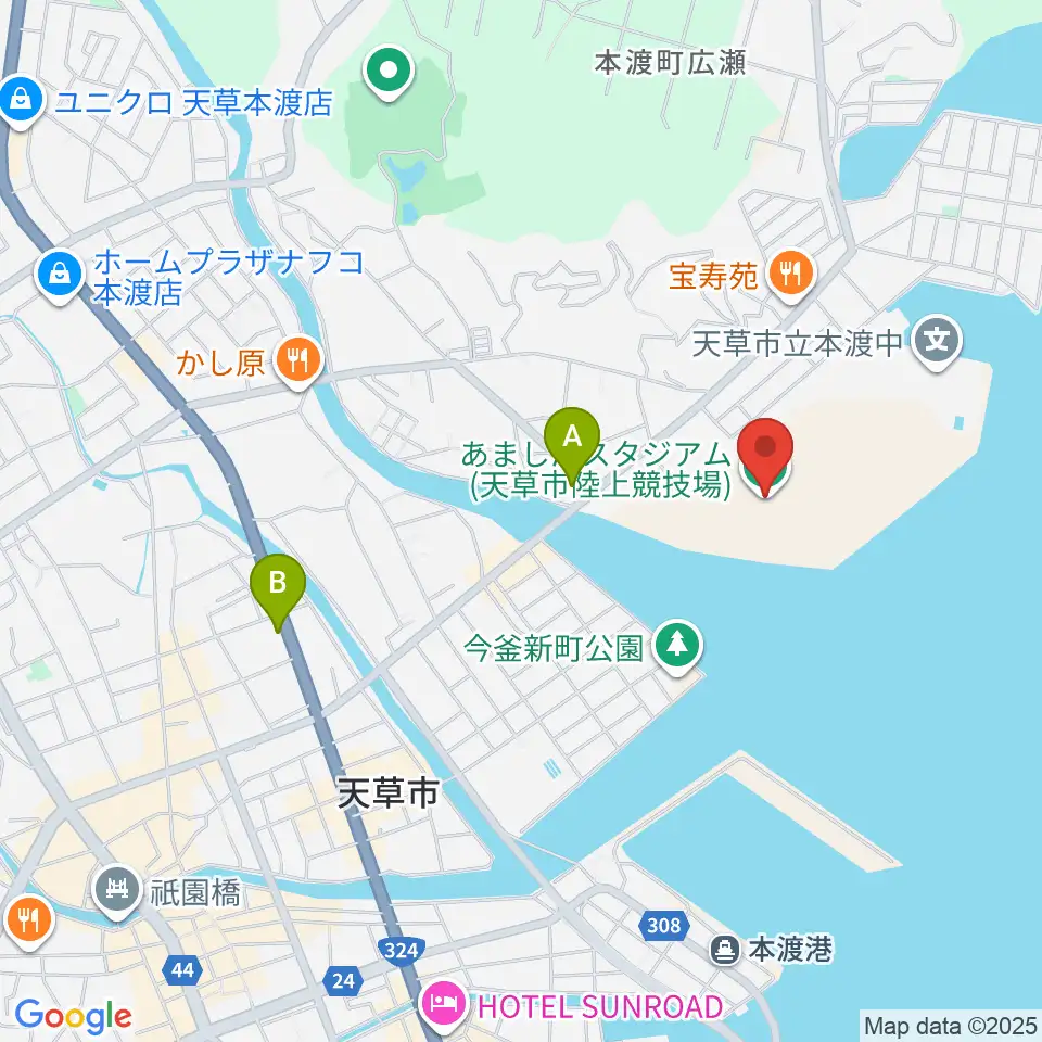 あましんスタジアム周辺のコンビニエンスストア一覧地図