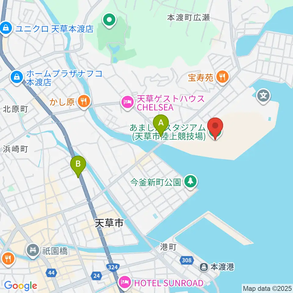 あましんスタジアム周辺のコンビニエンスストア一覧地図