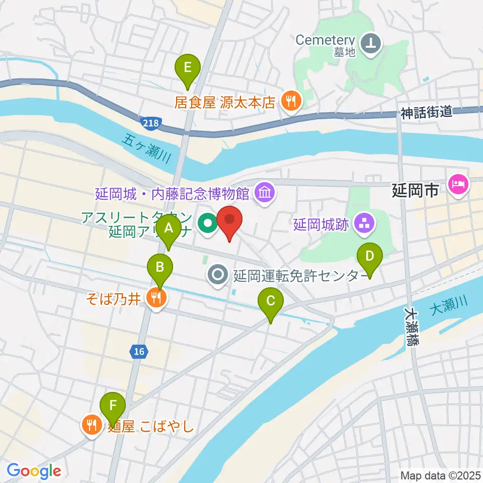 アスリートタウン延岡アリーナ周辺のコンビニエンスストア一覧地図