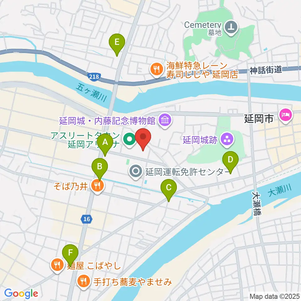 アスリートタウン延岡アリーナ周辺のコンビニエンスストア一覧地図