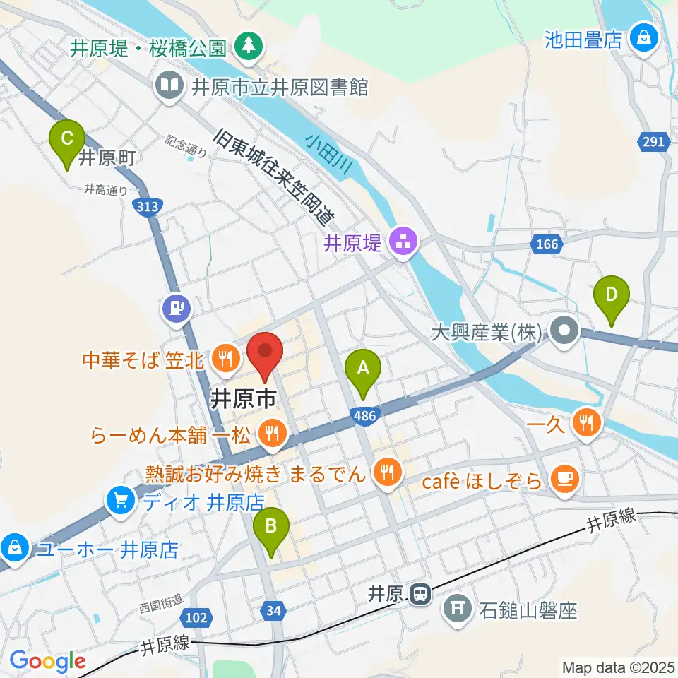 井原市民会館周辺のコンビニエンスストア一覧地図