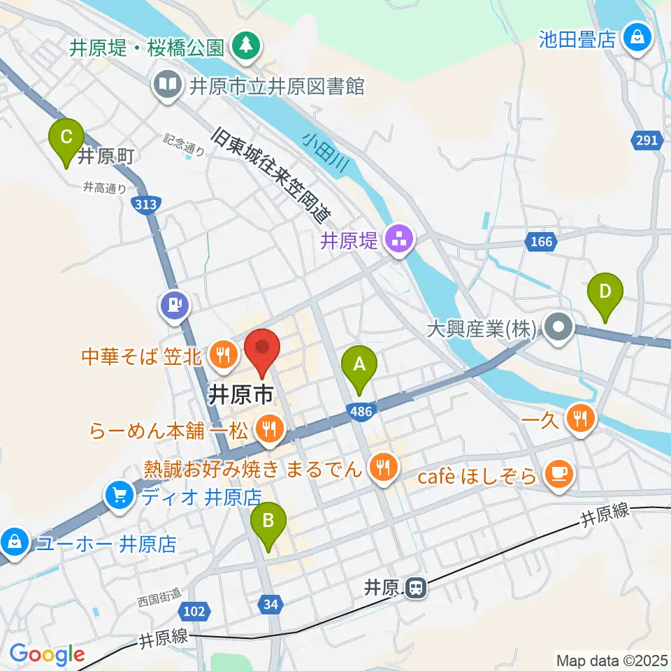 井原市民会館周辺のコンビニエンスストア一覧地図
