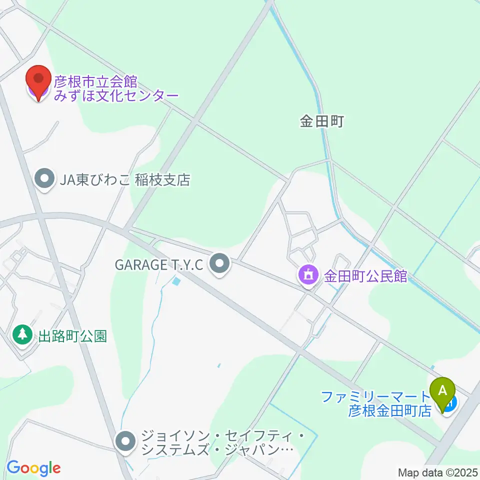 彦根市みずほ文化センター周辺のコンビニエンスストア一覧地図