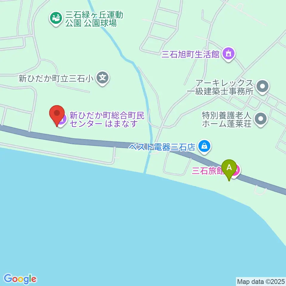 新ひだか町総合町民センターはまなす周辺のコンビニエンスストア一覧地図