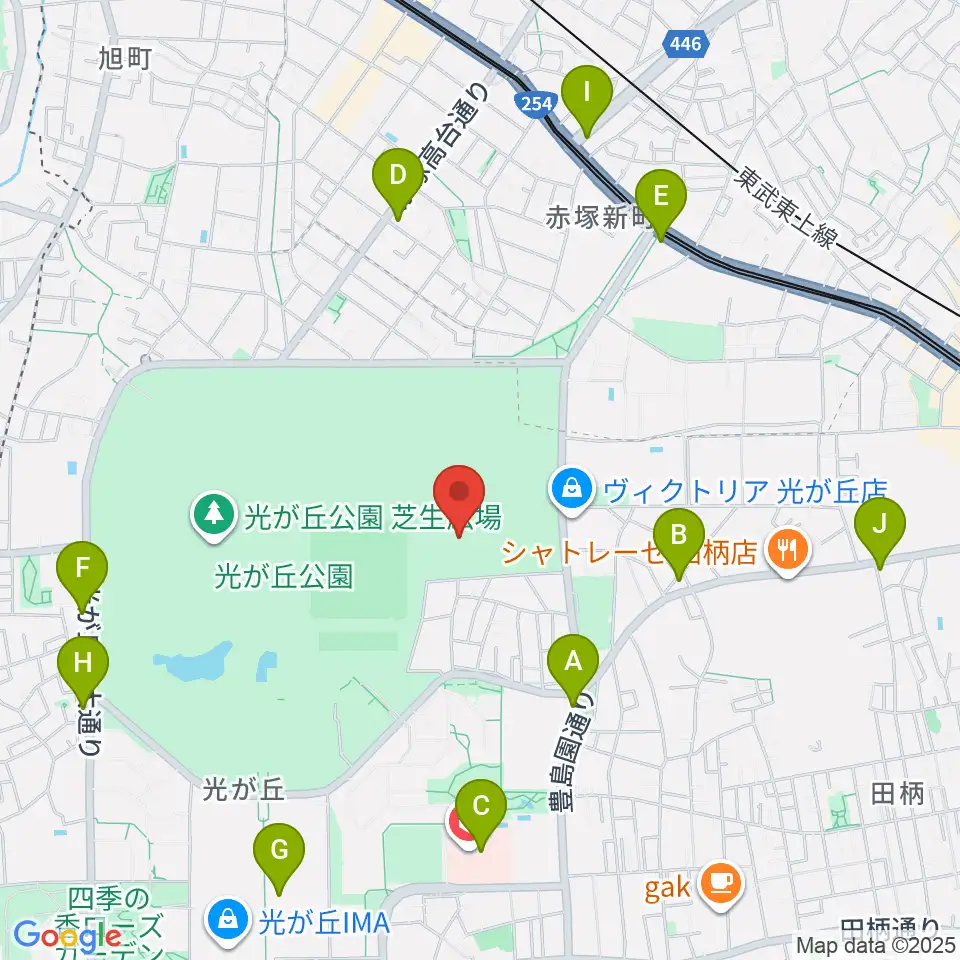 光が丘公園陸上競技場周辺のコンビニエンスストア一覧地図