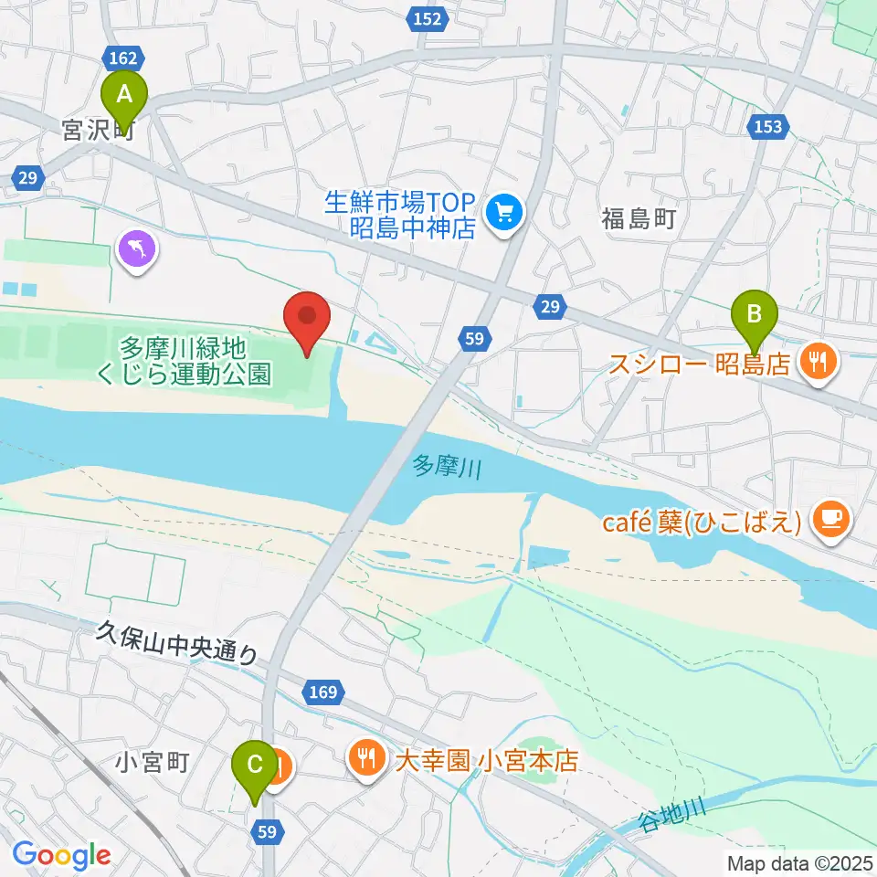 くじら運動公園野球場周辺のコンビニエンスストア一覧地図