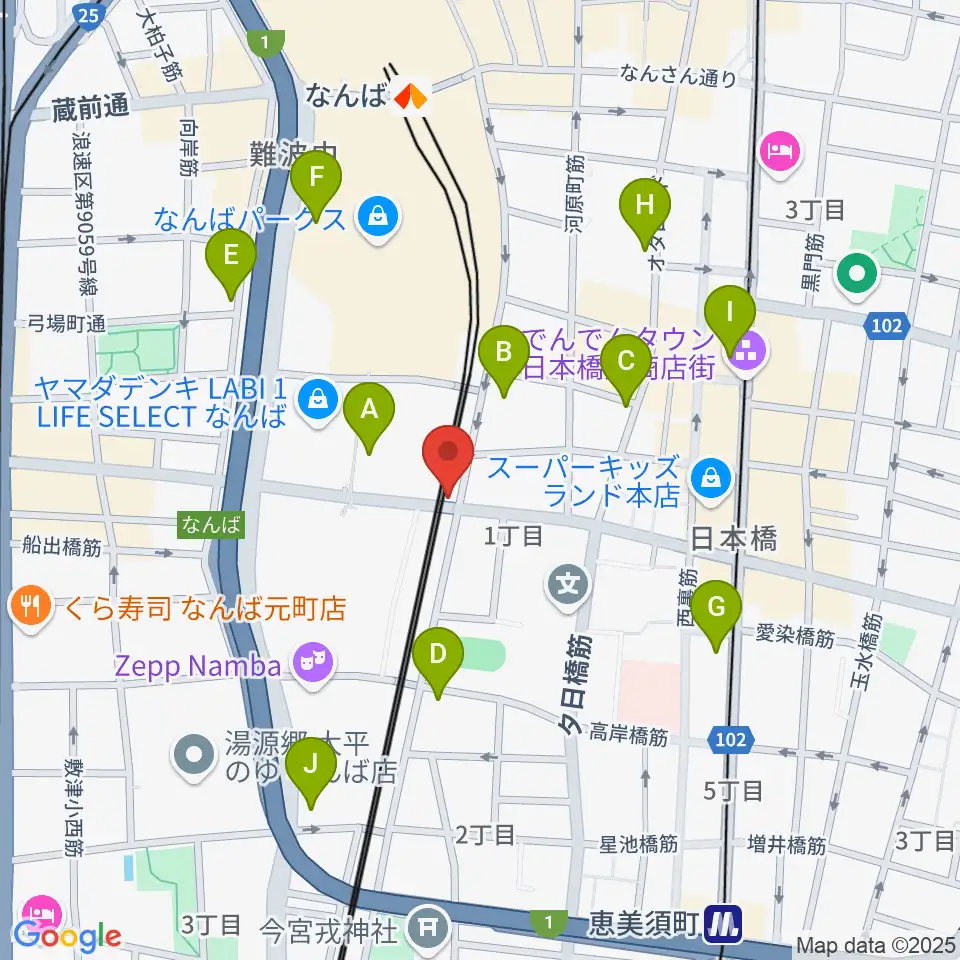 Yogibo META VALLEY周辺のコンビニエンスストア一覧地図