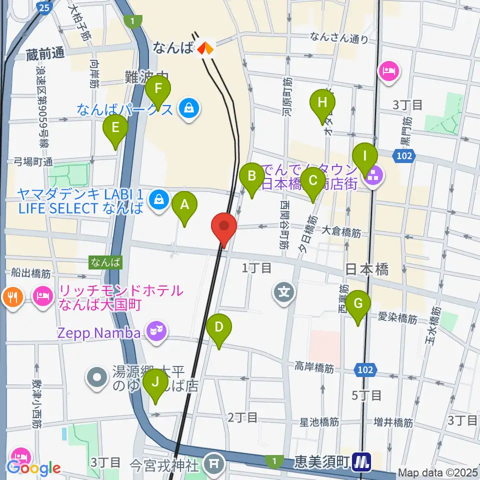 Yogibo META VALLEY周辺のコンビニエンスストア一覧地図
