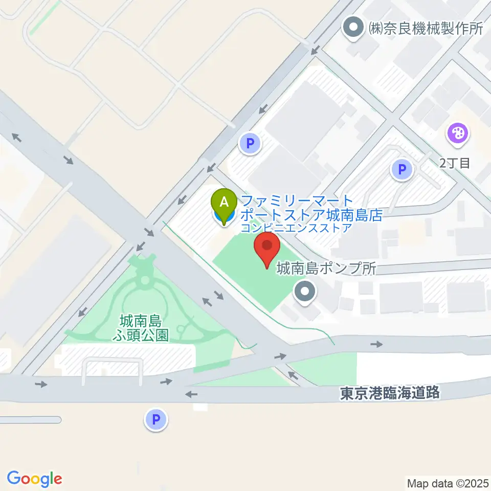 城南島ポートグランド周辺のコンビニエンスストア一覧地図