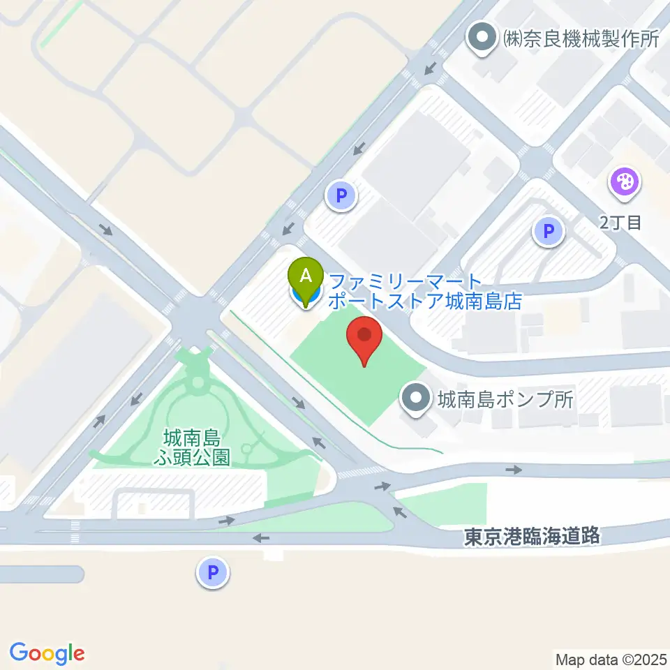 城南島ポートグランド周辺のコンビニエンスストア一覧地図