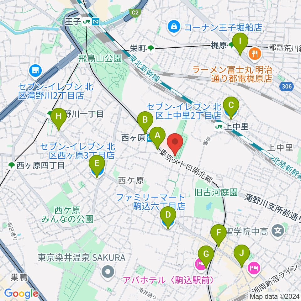 地震の科学館周辺のコンビニエンスストア一覧地図