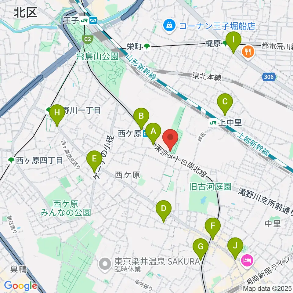 地震の科学館周辺のコンビニエンスストア一覧地図