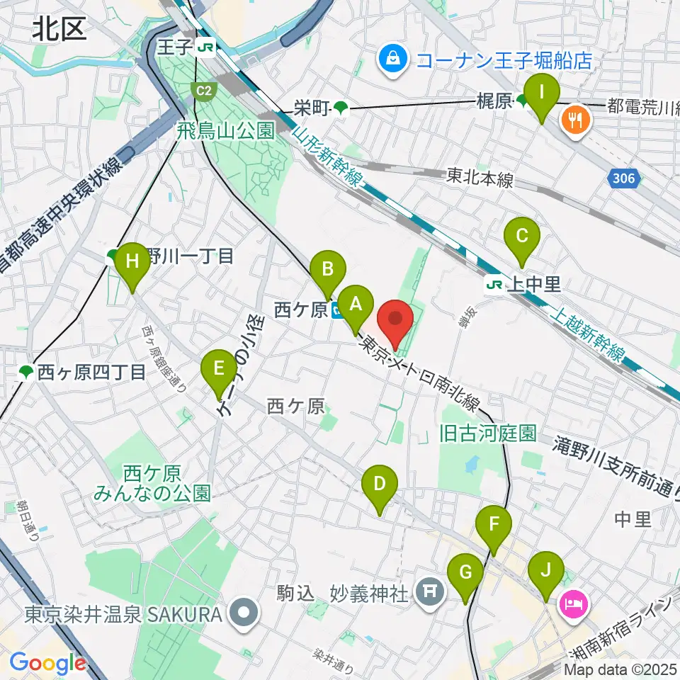 地震の科学館周辺のコンビニエンスストア一覧地図