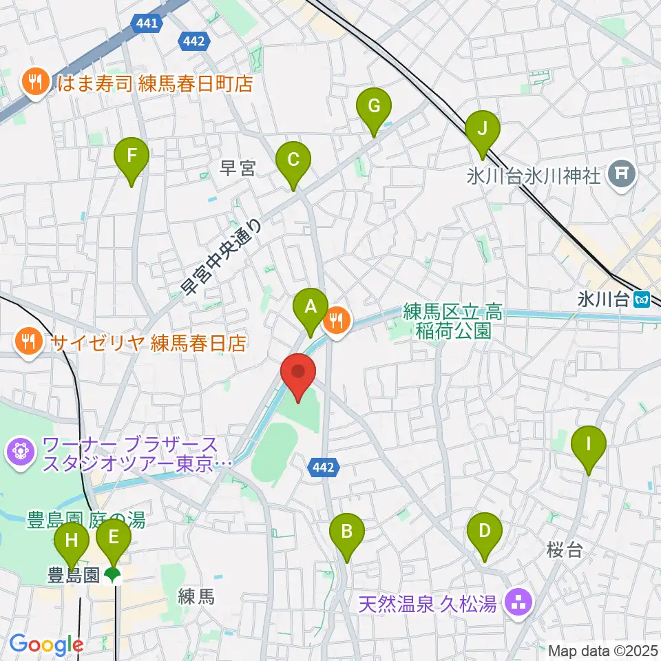 練馬総合運動場少年野球場周辺のコンビニエンスストア一覧地図