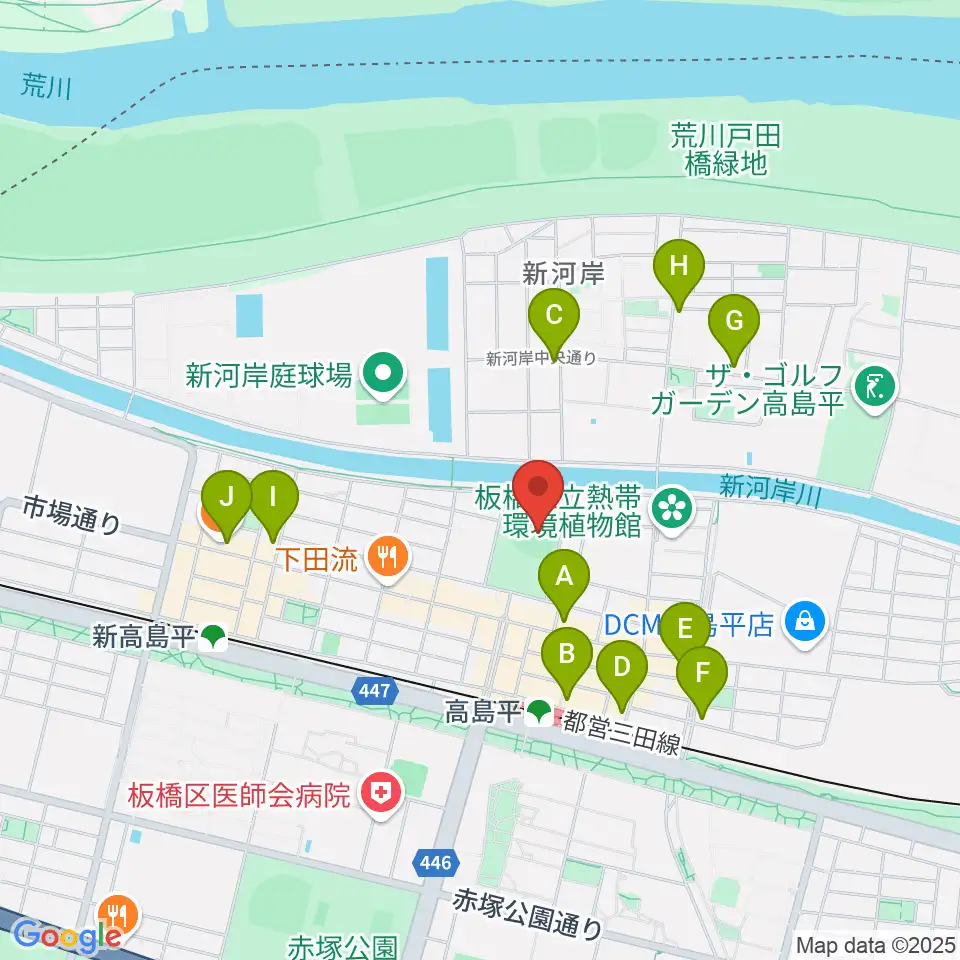 徳丸ヶ原野球場周辺のコンビニエンスストア一覧地図