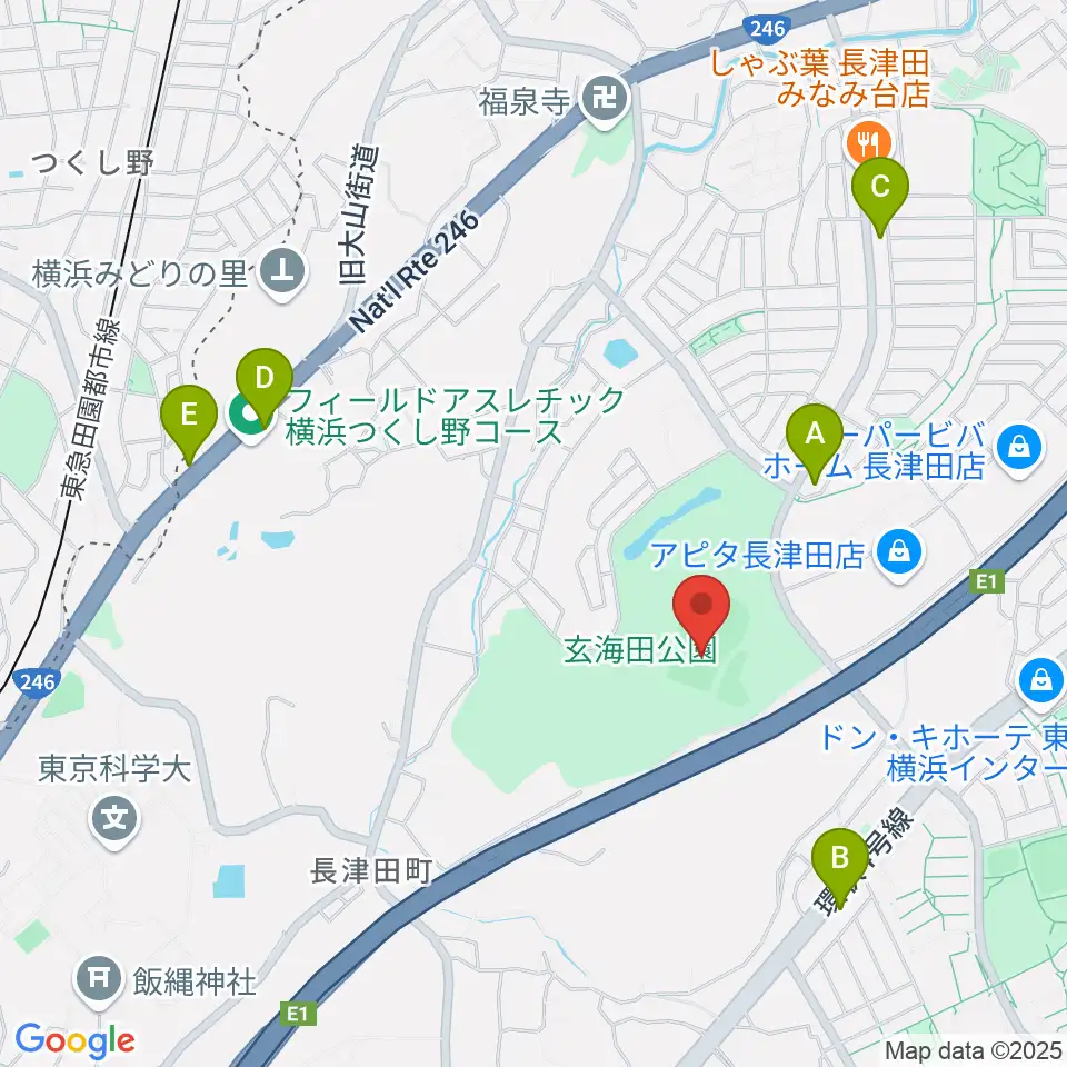 玄海田公園運動広場周辺のコンビニエンスストア一覧地図