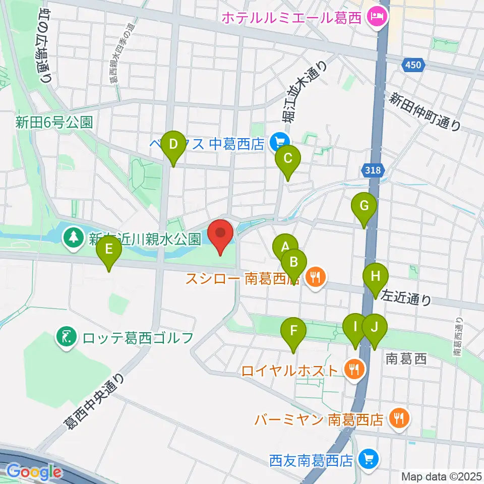 葛西ラグビースポーツパーク周辺のコンビニエンスストア一覧地図