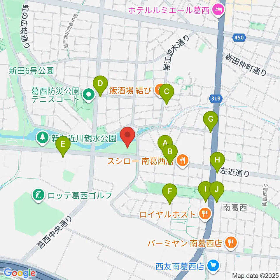 葛西ラグビースポーツパーク周辺のコンビニエンスストア一覧地図
