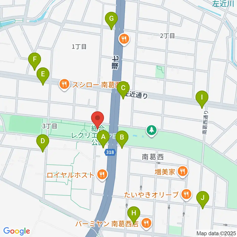 江戸川区総合レクリエーション公園相撲場周辺のコンビニエンスストア一覧地図