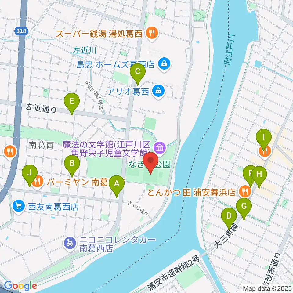 なぎさ公園少年野球場広場周辺のコンビニエンスストア一覧地図