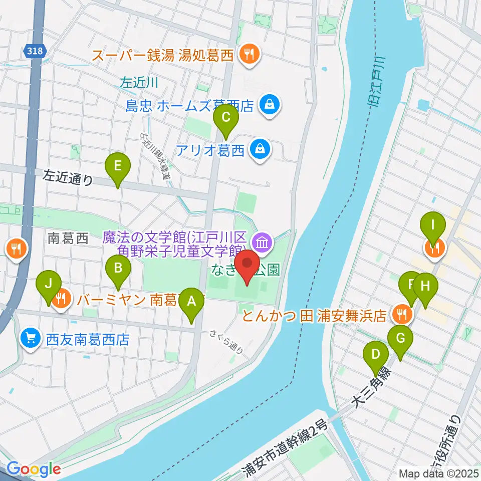 なぎさ公園少年野球場広場周辺のコンビニエンスストア一覧地図