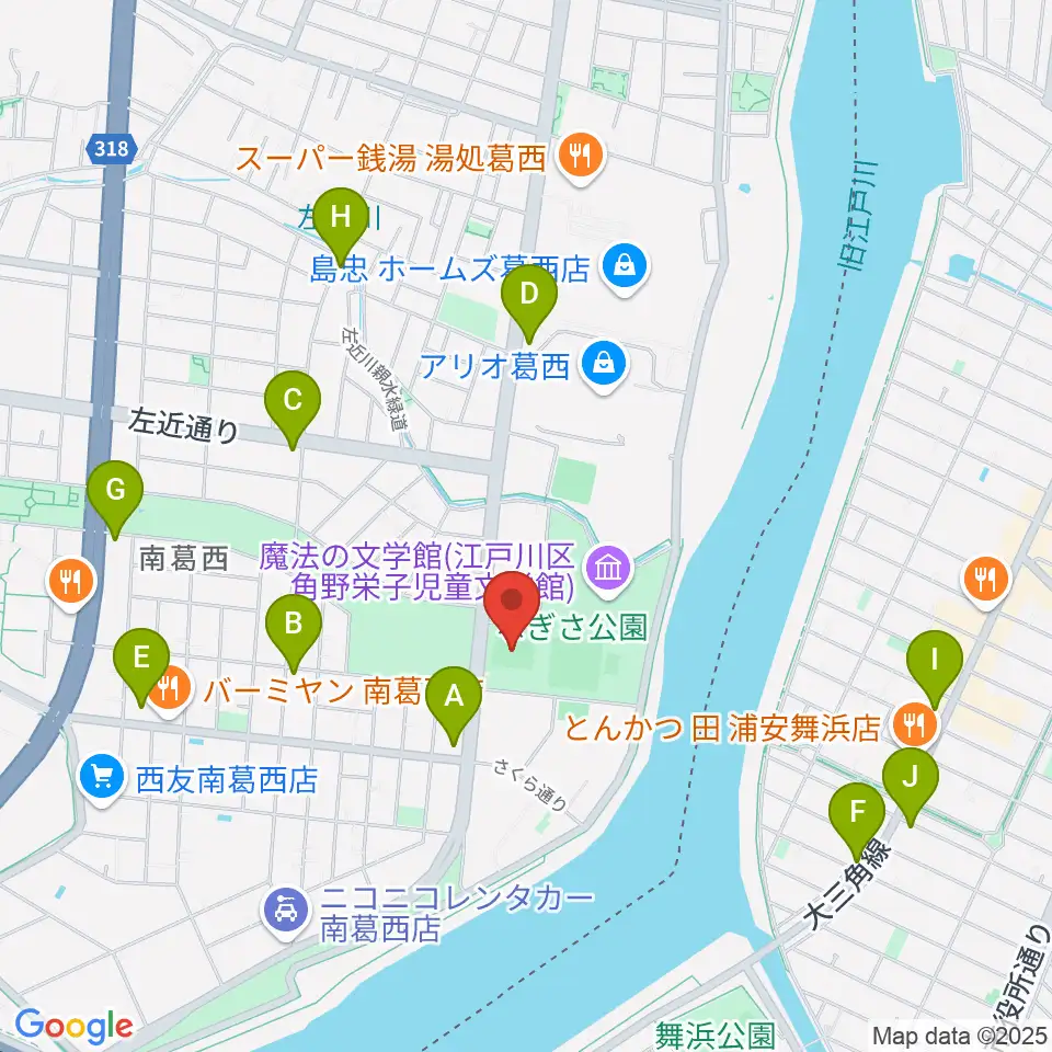 なぎさ公園スポーツ広場周辺のコンビニエンスストア一覧地図
