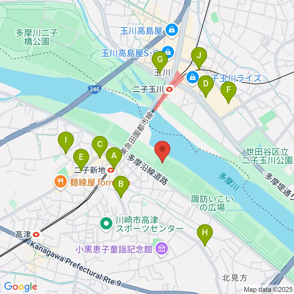 瀬田少年野球場周辺のコンビニエンスストア一覧地図