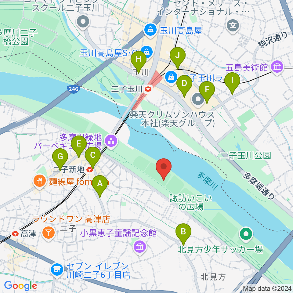 諏訪球場周辺のコンビニエンスストア一覧地図