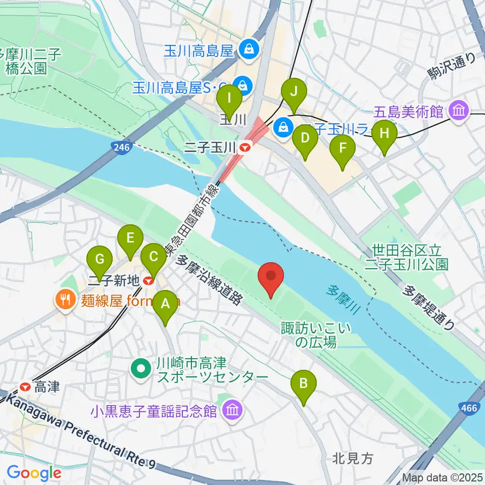 諏訪球場周辺のコンビニエンスストア一覧地図