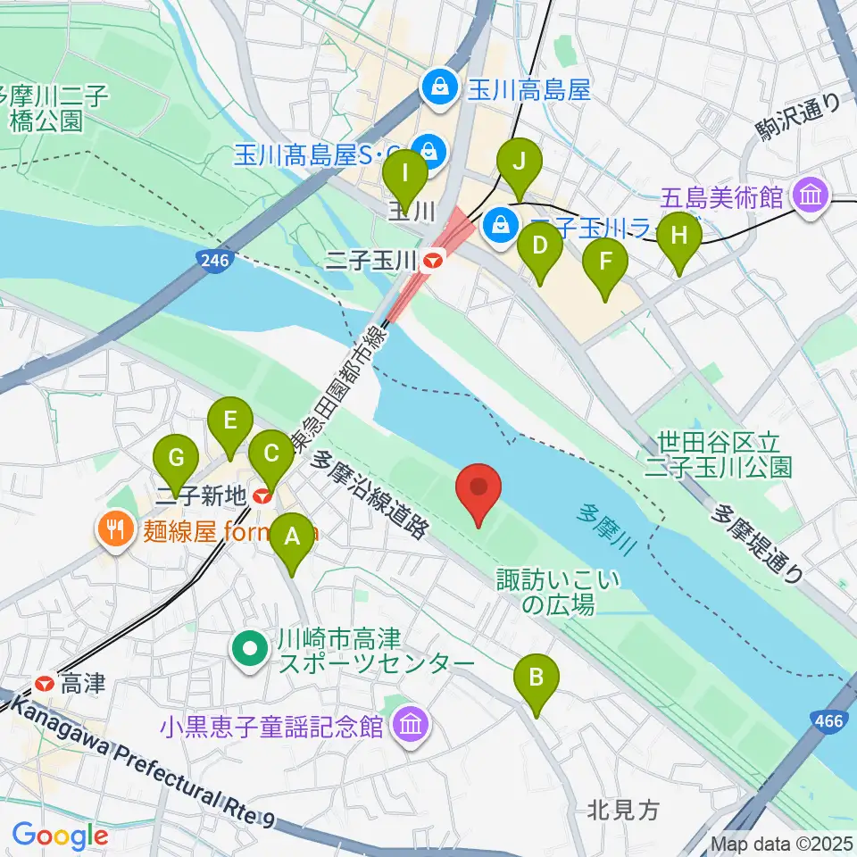 諏訪球場周辺のコンビニエンスストア一覧地図