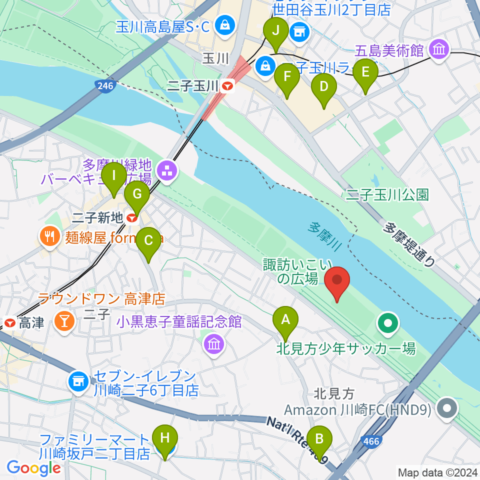 北見方野球場周辺のコンビニエンスストア一覧地図