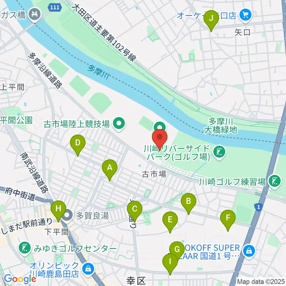 古市場野球場周辺のコンビニエンスストア一覧地図