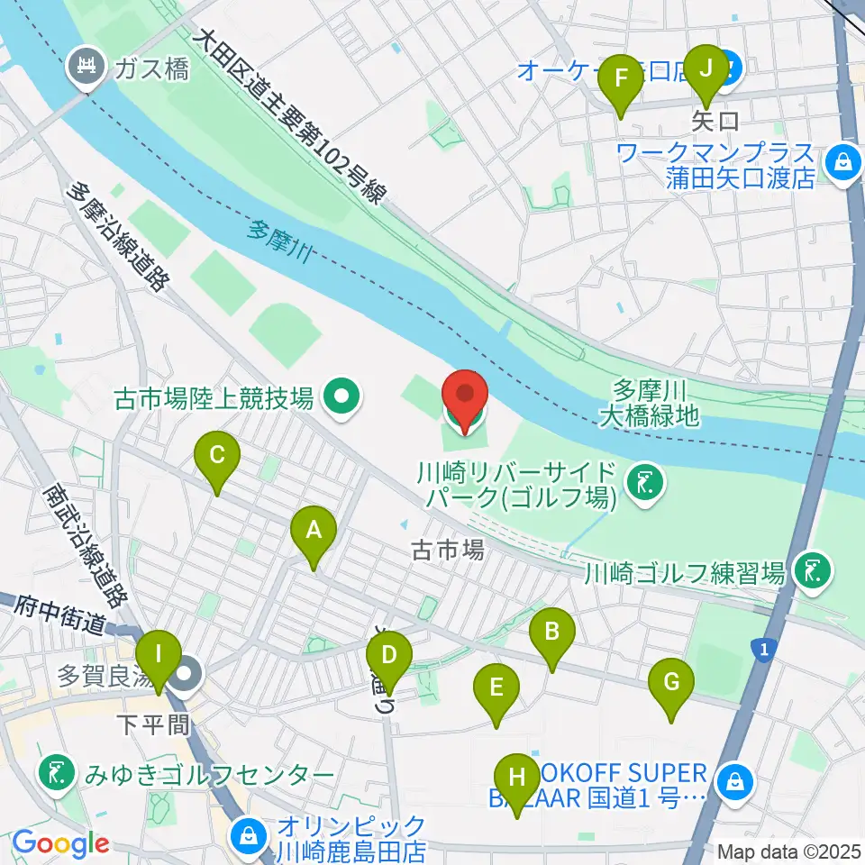 古市場サッカー場周辺のコンビニエンスストア一覧地図