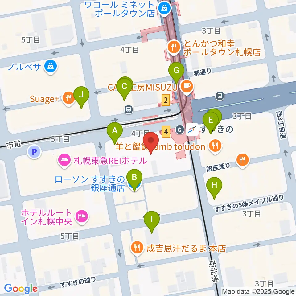 TOHOシネマズすすきの周辺のコンビニエンスストア一覧地図