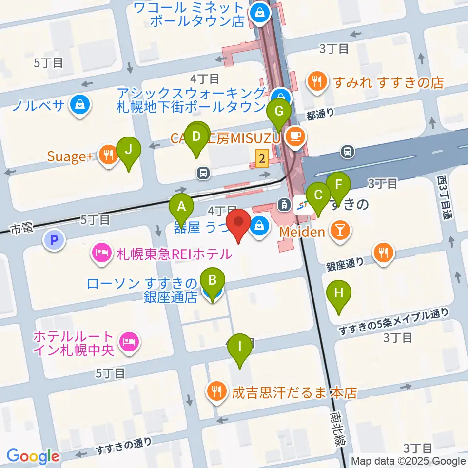 TOHOシネマズすすきの周辺のコンビニエンスストア一覧地図