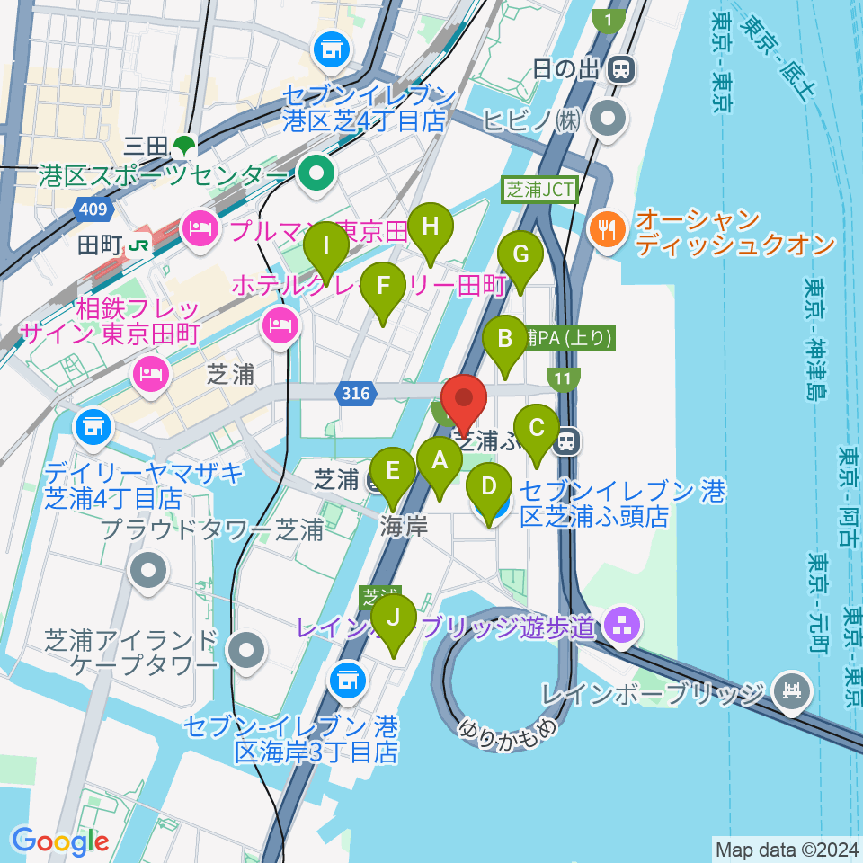 埠頭少年野球場周辺のコンビニエンスストア一覧地図