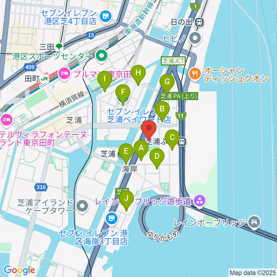 埠頭少年野球場周辺のコンビニエンスストア一覧地図