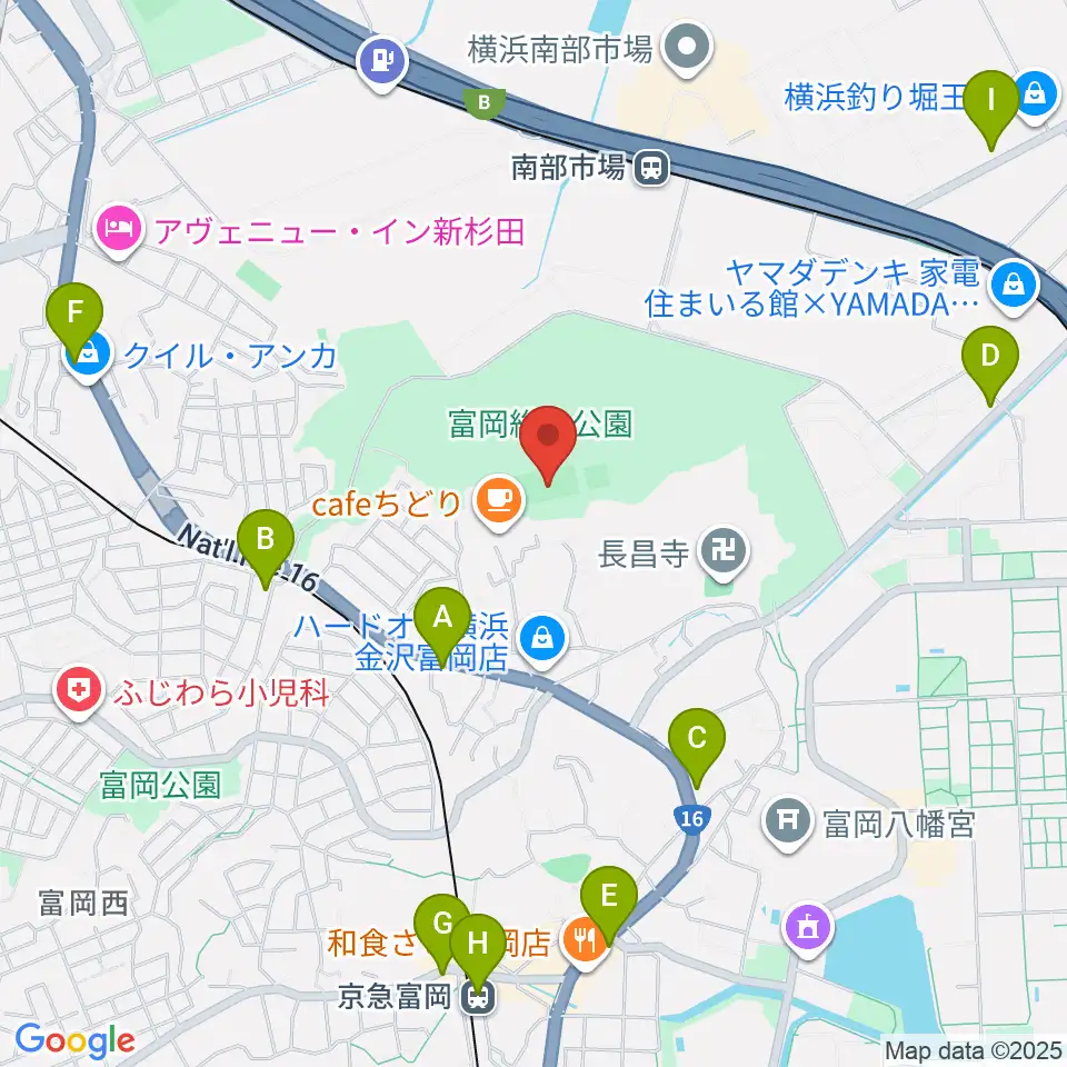 富岡総合公園多目的広場周辺のコンビニエンスストア一覧地図