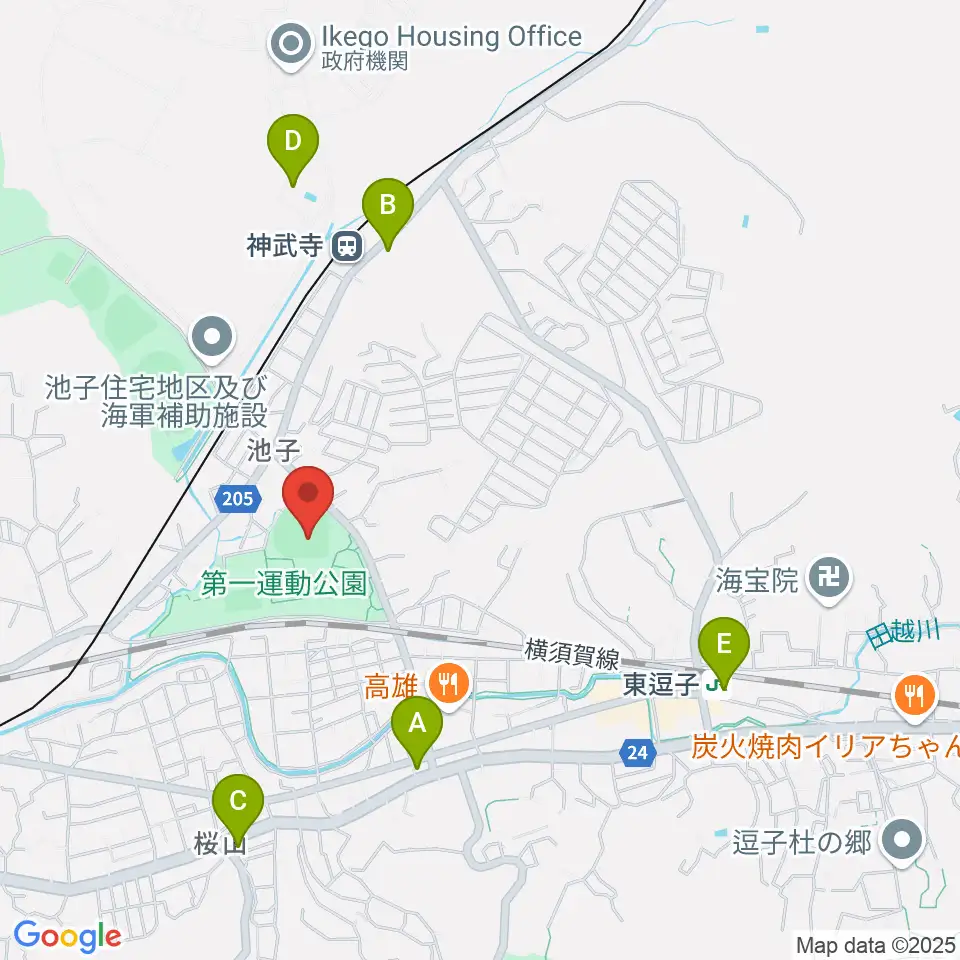 第一運動公園野球場周辺のコンビニエンスストア一覧地図