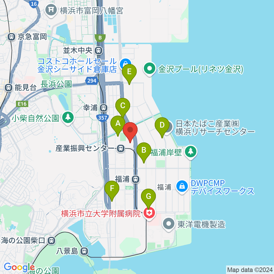 横浜市金沢産業振興センター周辺のコンビニエンスストア一覧地図