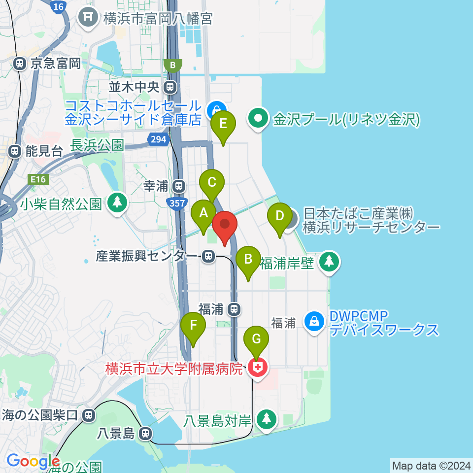 横浜市金沢産業振興センター周辺のコンビニエンスストア一覧地図