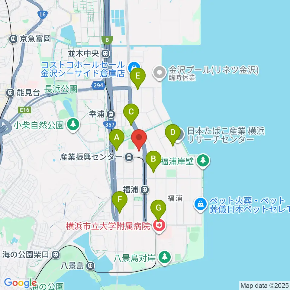 横浜市金沢産業振興センター周辺のコンビニエンスストア一覧地図