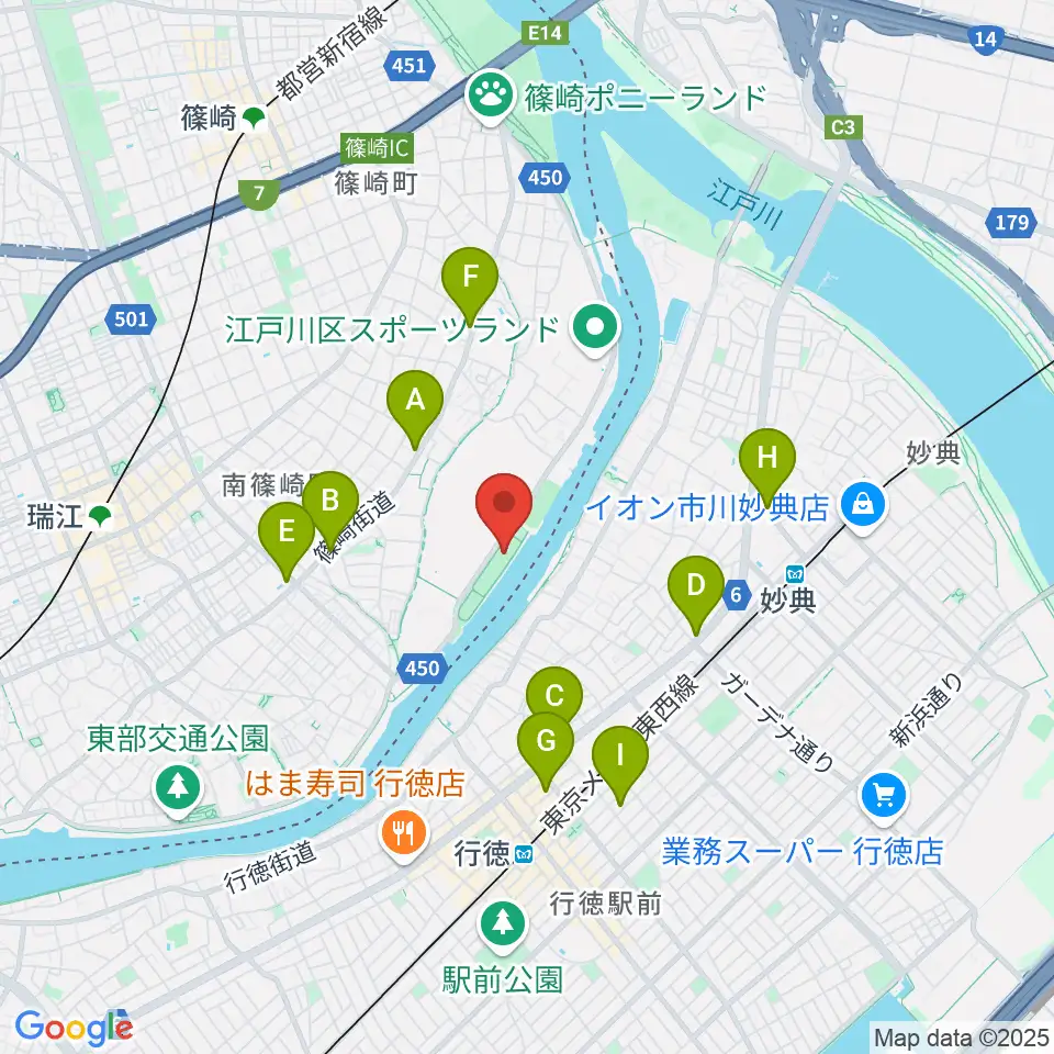 水辺のスポーツガーデン多目的広場周辺のコンビニエンスストア一覧地図