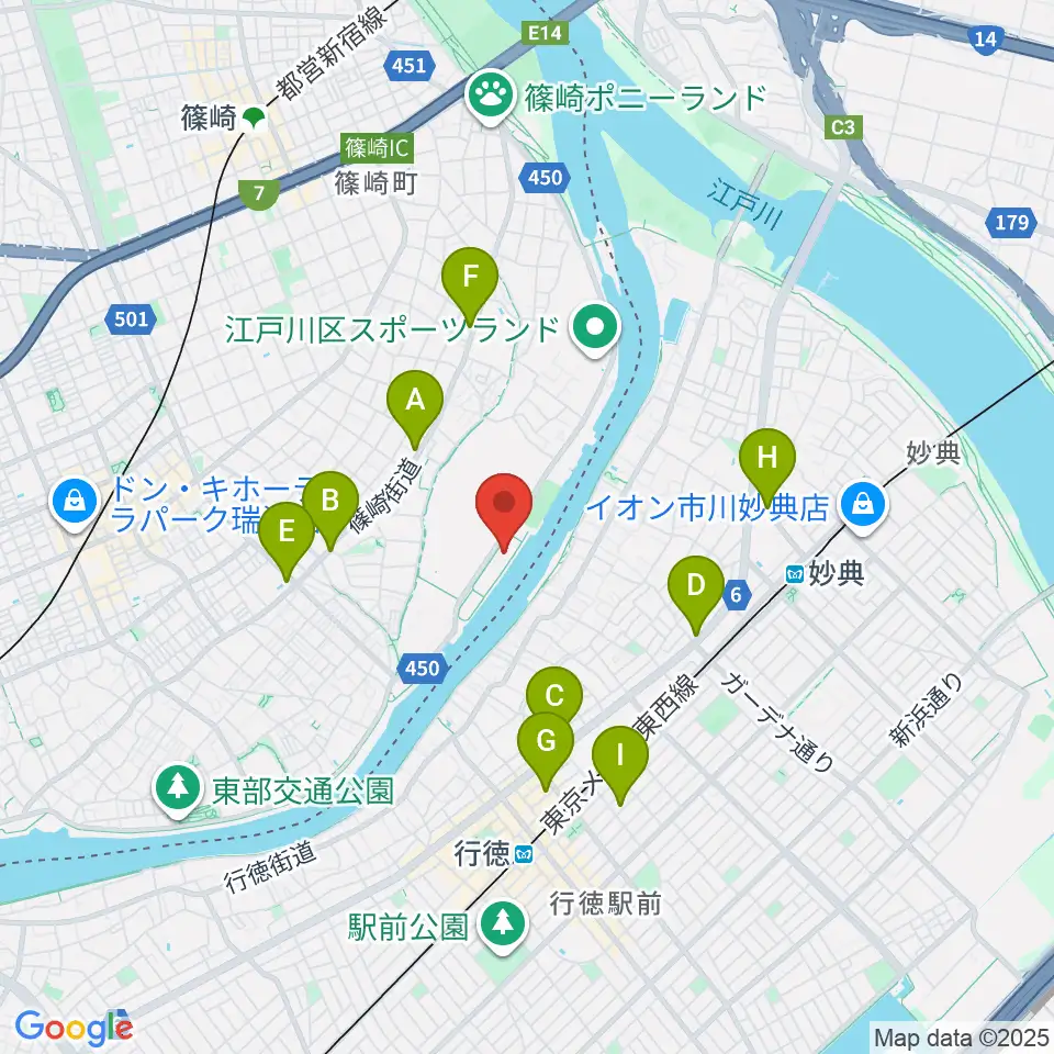 水辺のスポーツガーデン多目的広場周辺のコンビニエンスストア一覧地図