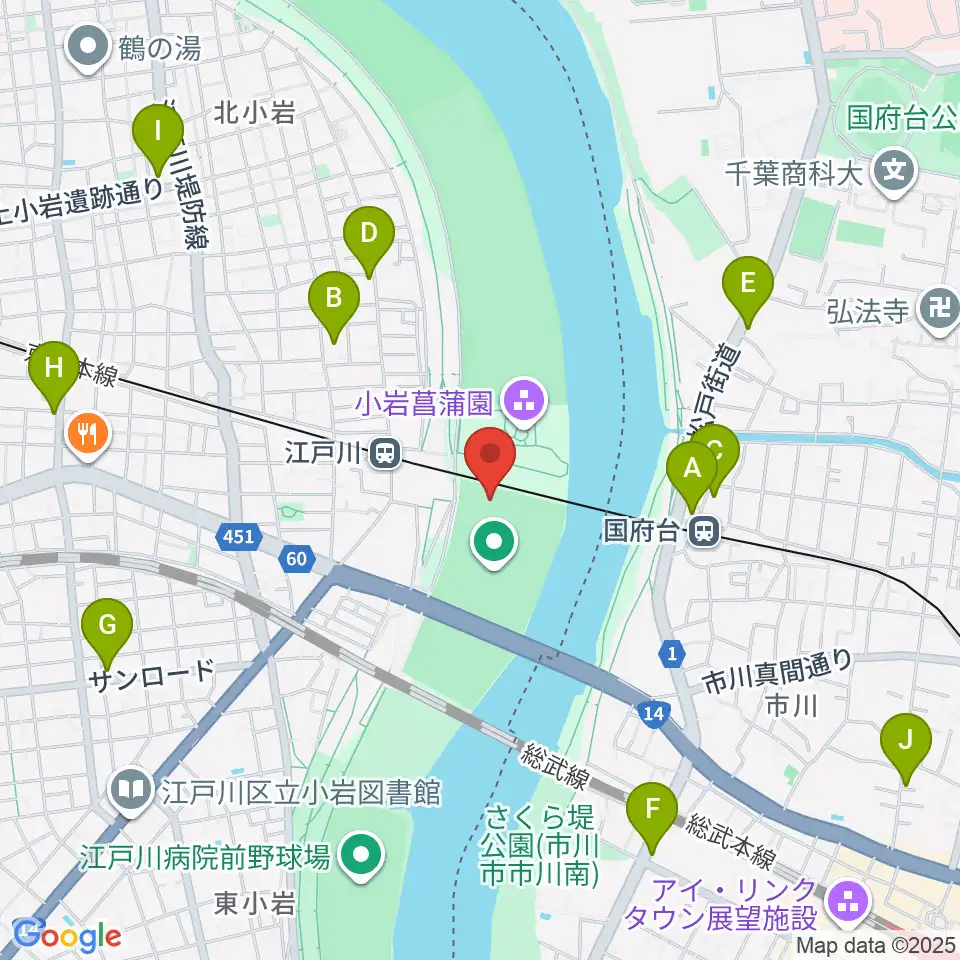 江戸川ソフトボール場周辺のコンビニエンスストア一覧地図