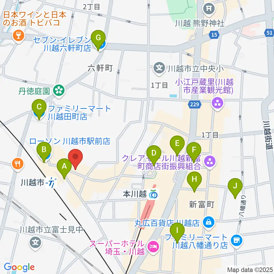 スタジオチコ周辺のコンビニエンスストア一覧地図