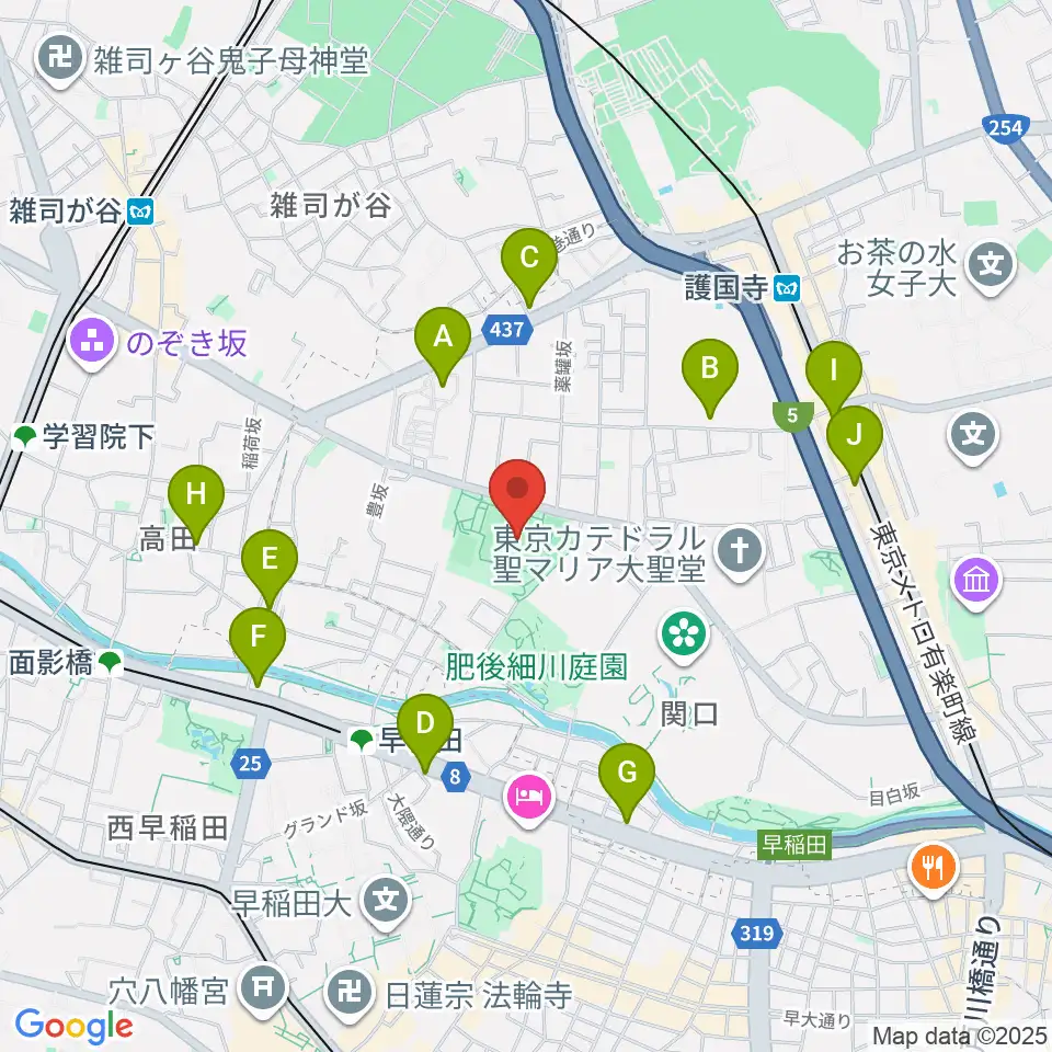 目白台運動公園多目的広場周辺のコンビニエンスストア一覧地図