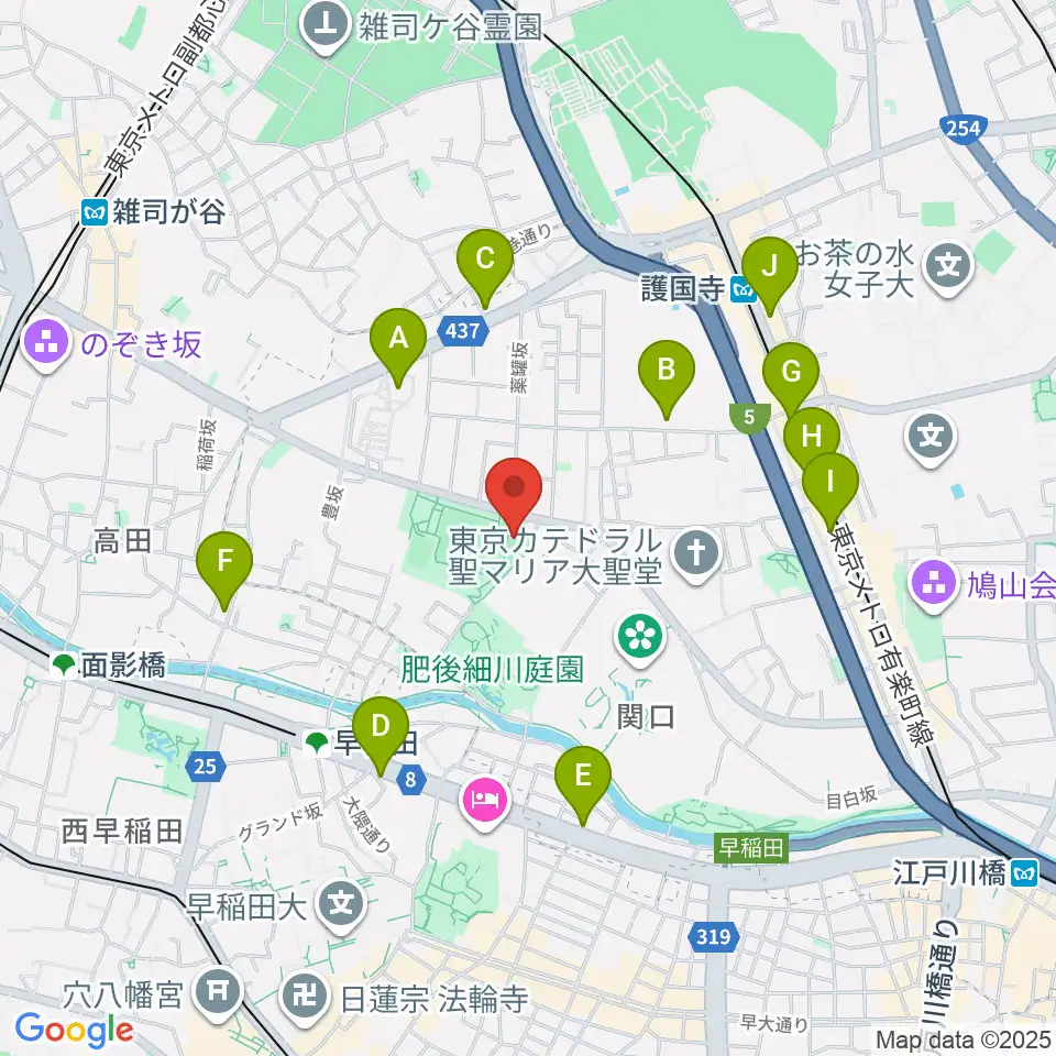 目白台運動公園フットサルコート周辺のコンビニエンスストア一覧地図