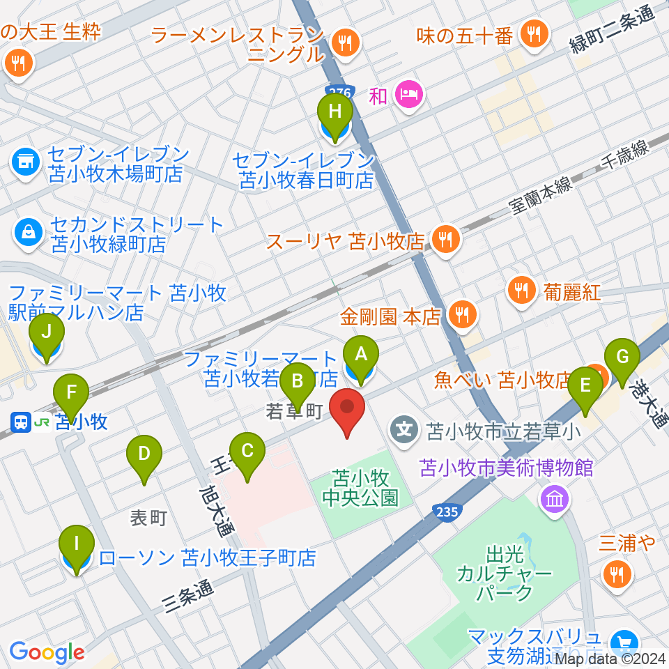 nepiaアイスアリーナ周辺のコンビニエンスストア一覧地図