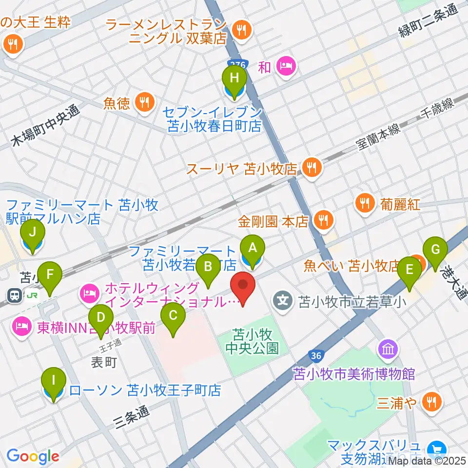 nepiaアイスアリーナ周辺のコンビニエンスストア一覧地図